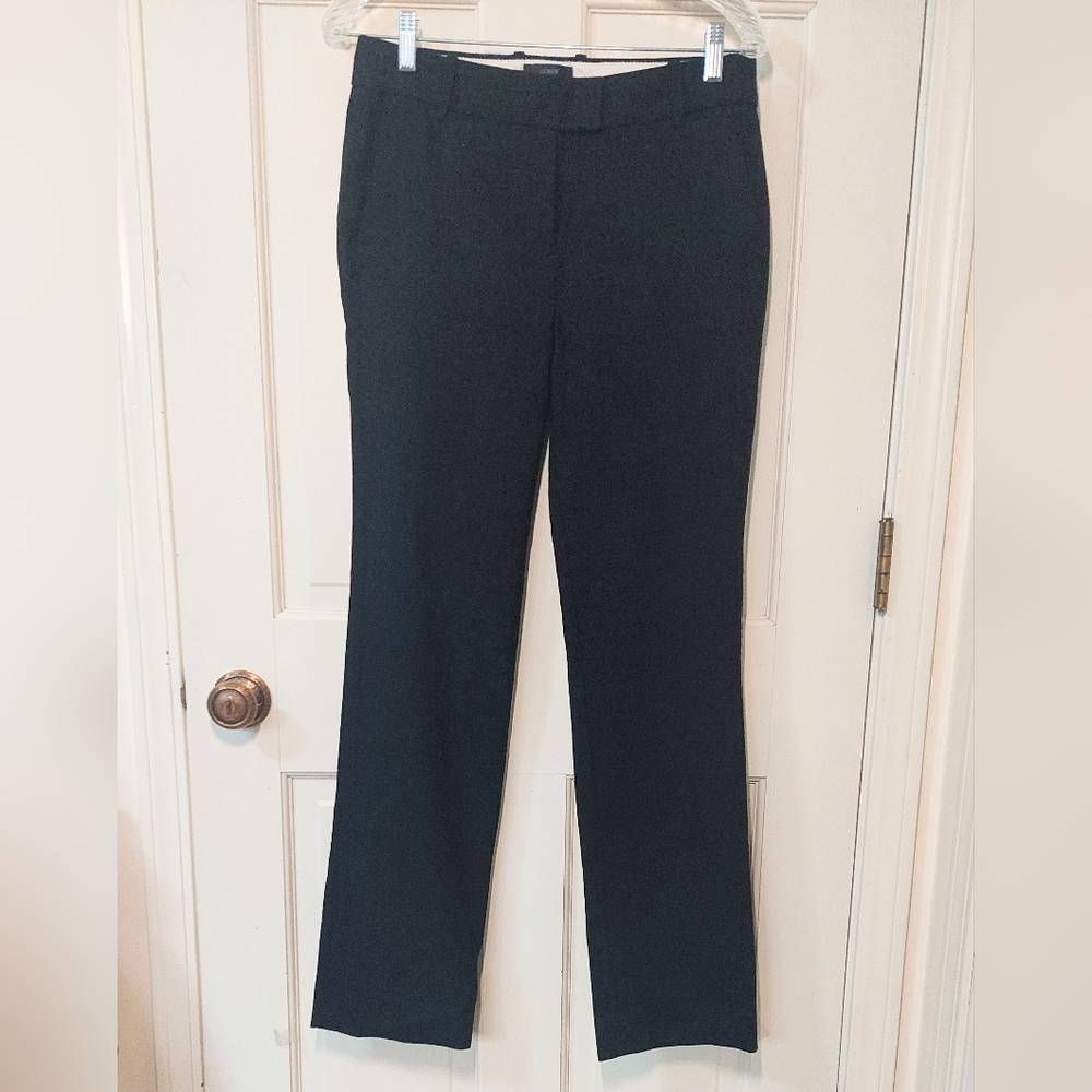 J. Crew Black Wool Blend Campbell Trousers, Size 4